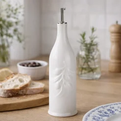 Aceitera cilíndrica de porcelana Menage La Porcellana Bianca