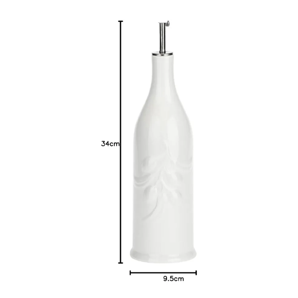 Aceitera cilíndrica de porcelana Menage La Porcellana Bianca