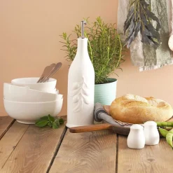 Aceitera cilíndrica de porcelana Menage La Porcellana Bianca