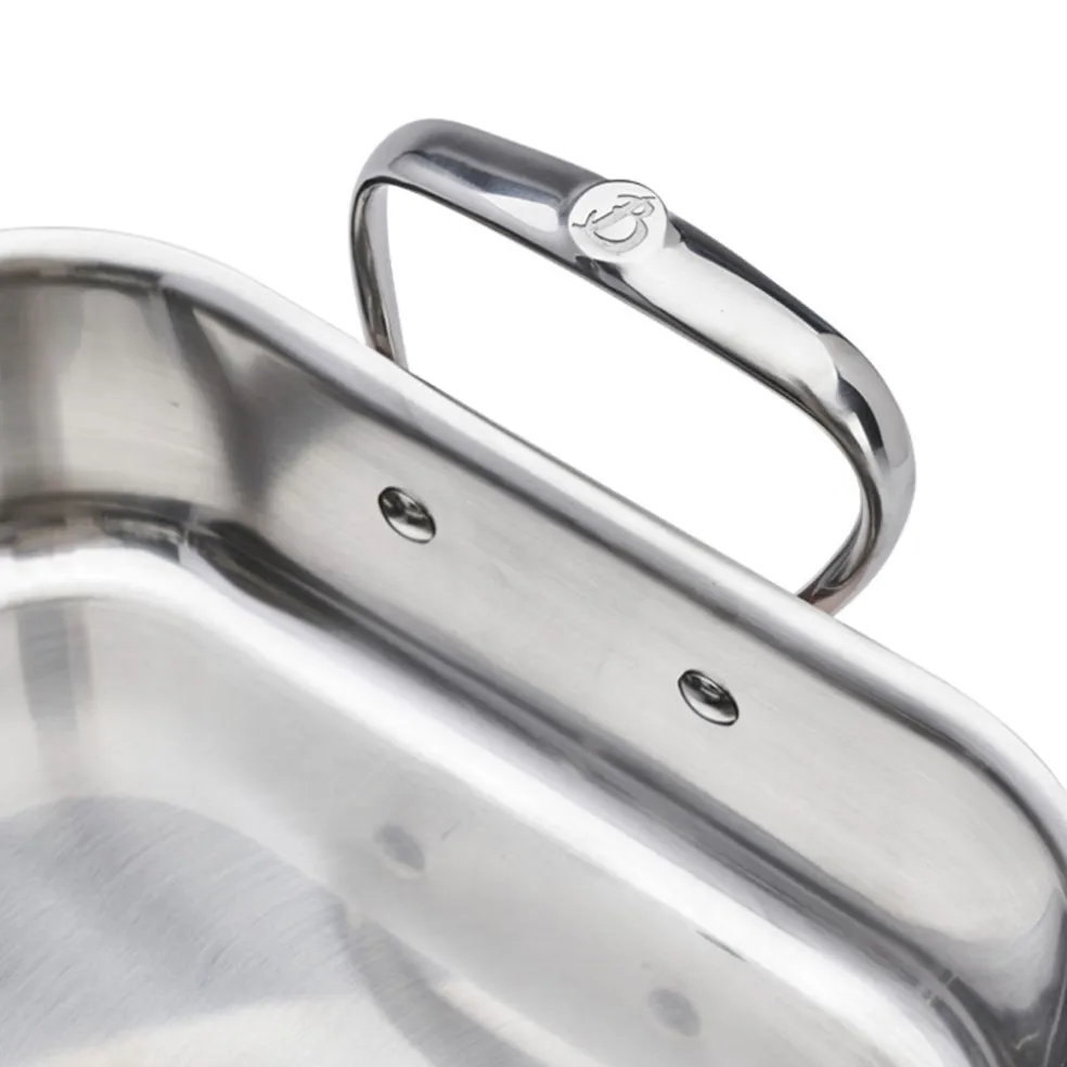Bandeja asadora de cobre Inocuivre con asas de inox De Buyer