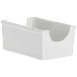 Bandeja de porcelana para bolsas de té y azúcar Menage La Porcellana Bianca