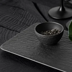 Bandeja rectangular de porcelana para servir Manufacture Rock Villeroy & Boch