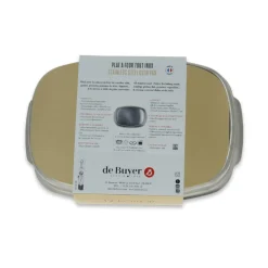 Bandeja rectangular honda para horno de acero inoxidable De Buyer
