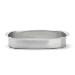 Bandeja rectangular honda para horno de acero inoxidable De Buyer