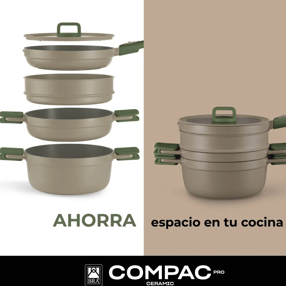 Batería de cocina cerámica 5 piezas Compac Pro Ceramic Bra