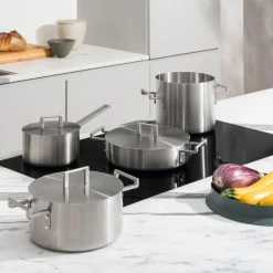Batería de cocina de acero inoxidable multicapa Convivio Alessi