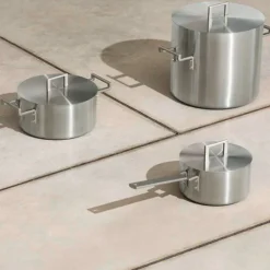 Batería de cocina de acero inoxidable multicapa Convivio Alessi