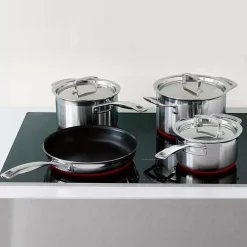 Batería de 3 piezas acero inoxidable Le Creuset