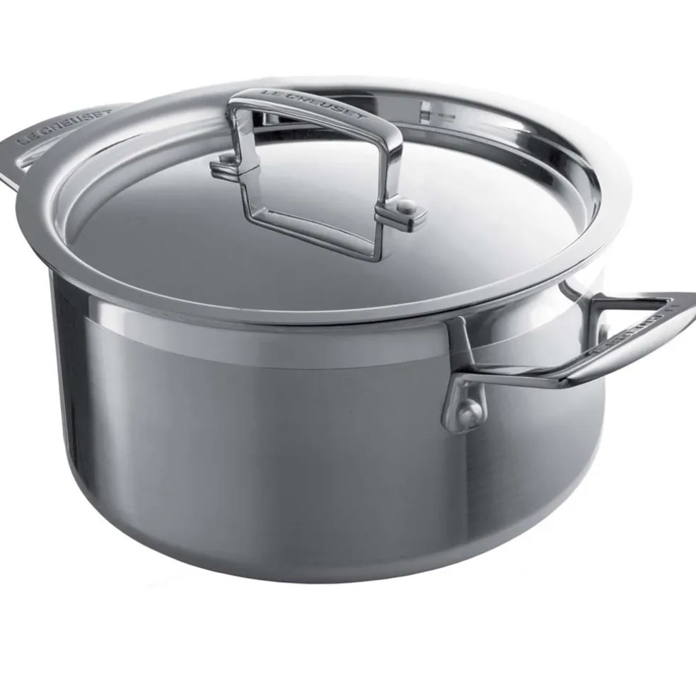 Batería de 3 piezas acero inoxidable Le Creuset