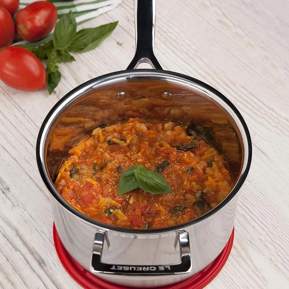 Batería de 3 piezas acero inoxidable Le Creuset