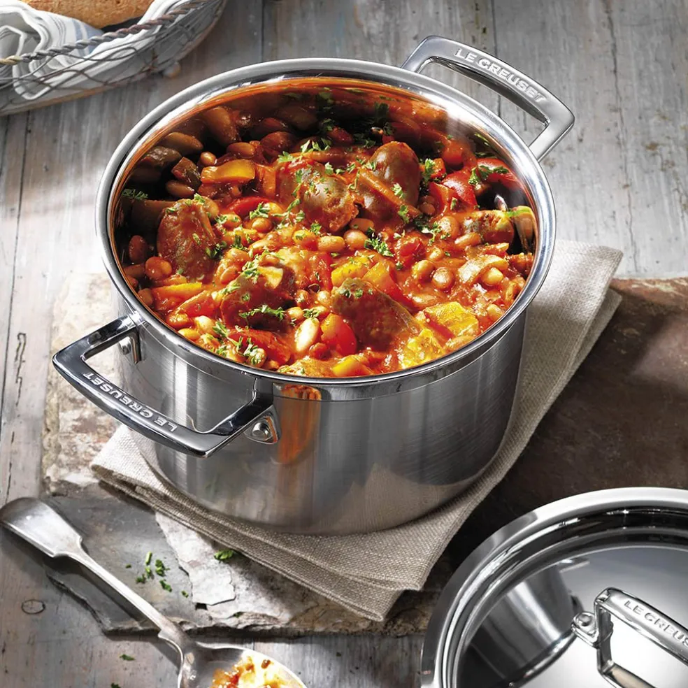 Batería de 3 piezas acero inoxidable Le Creuset