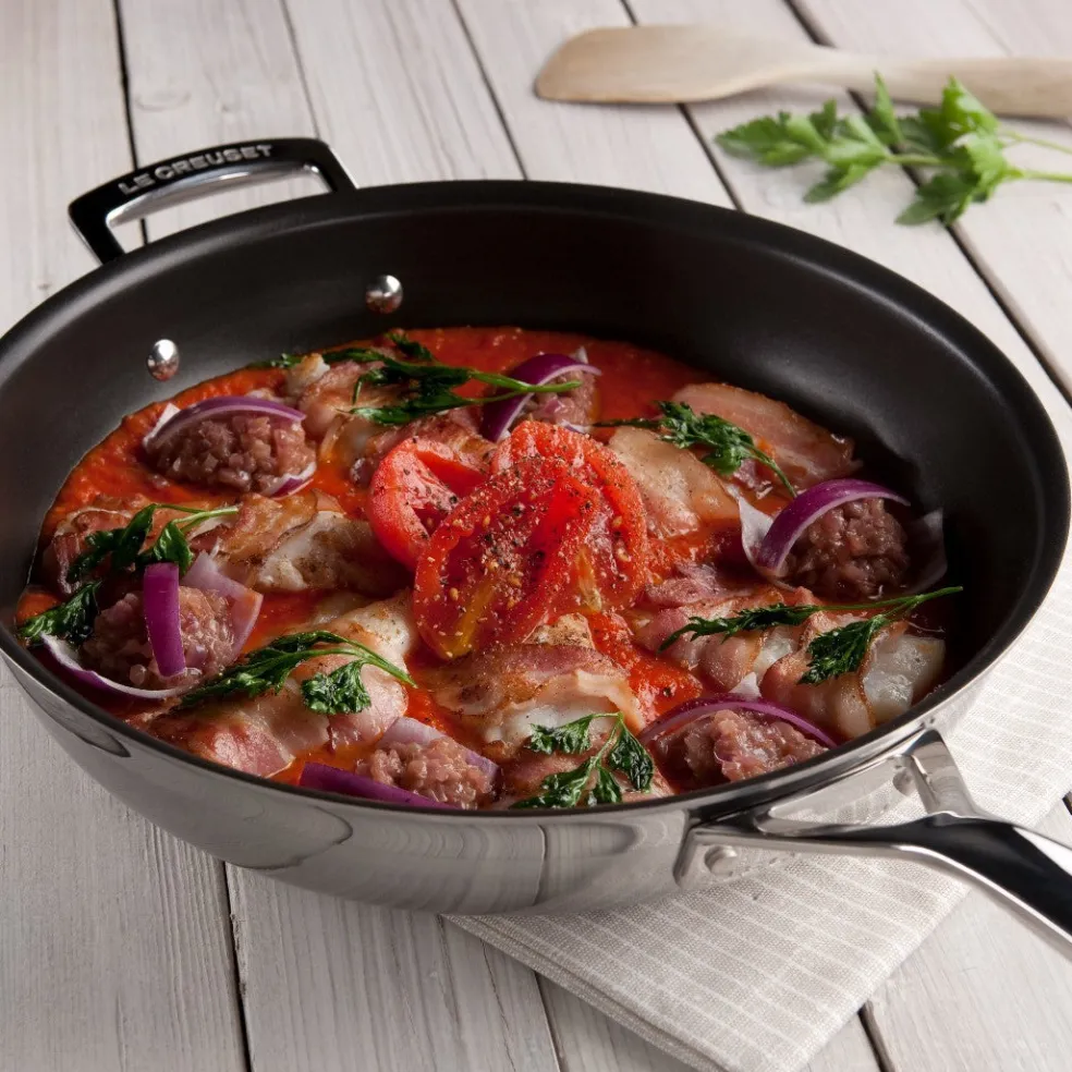 Batería de 3 piezas acero inoxidable Le Creuset