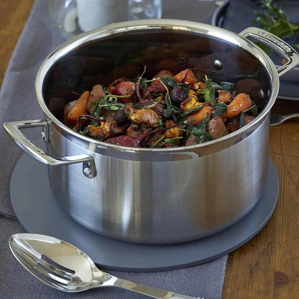 Batería de 3 piezas acero inoxidable Le Creuset