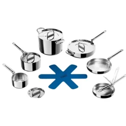 Batería de 6 piezas de acero inoxidable Tricapa Space Steel Joseph Joseph