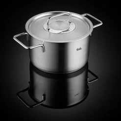 Batería 5 piezas acero inox con tapa de acero Pure Collection Fissler