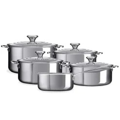 Batería 5 piezas acero inoxidable Signature Le Creuset
