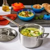 Batería 5 piezas de acero inoxidable Le Creuset