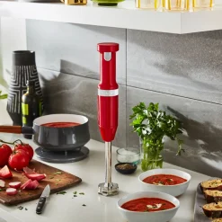 Batidora de mano inalámbrica roja KitchenAid