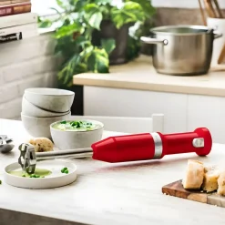 Batidora de mano inalámbrica roja KitchenAid