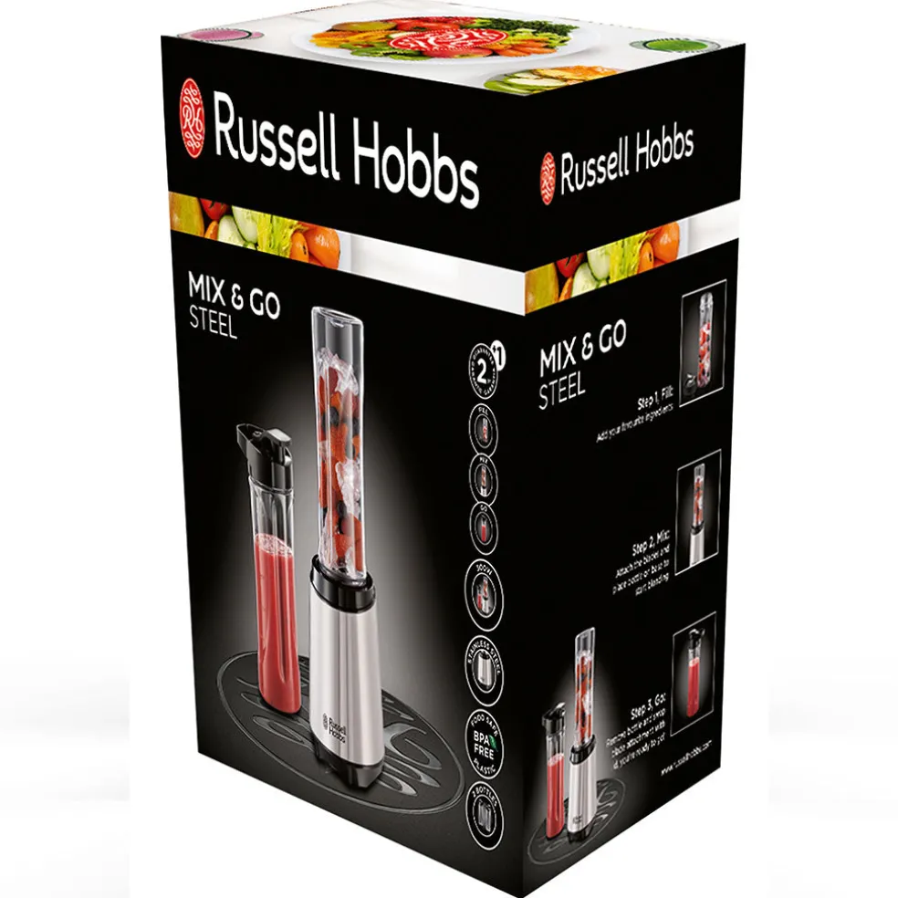 Batidora de vaso para llevar Mix&Go Russell Hobbs