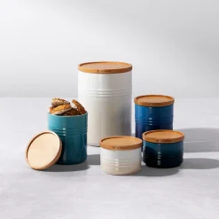 Bote cerámico con tapa de madera Signature Le Creuset