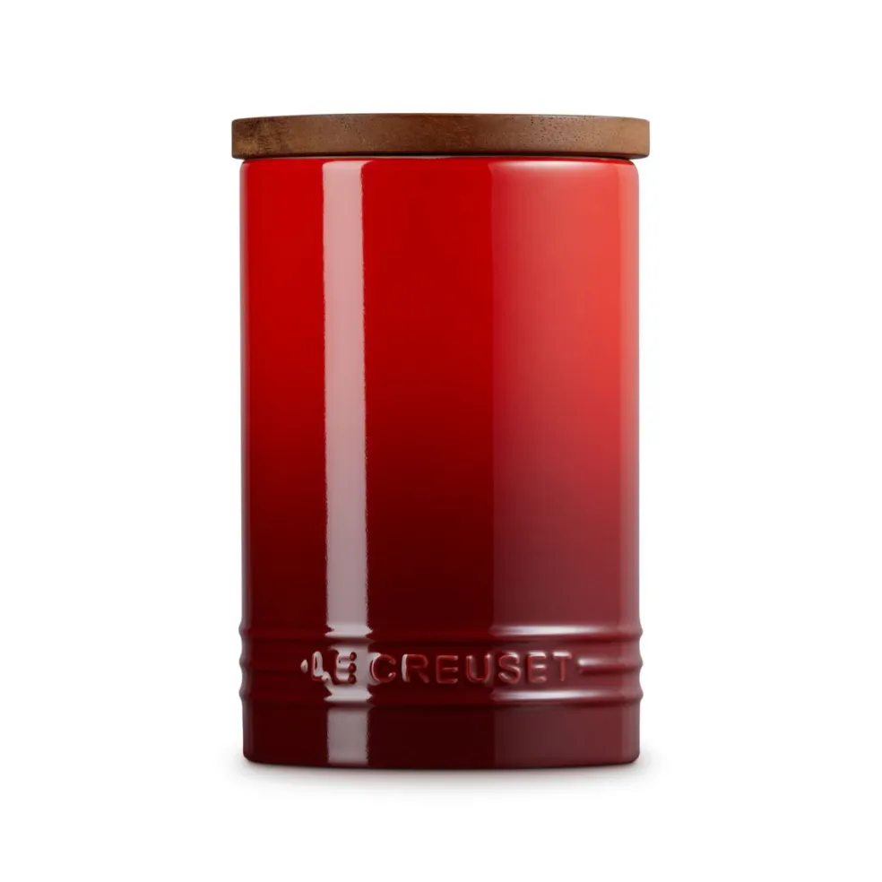 Bote cerámico con tapa de madera Signature Le Creuset