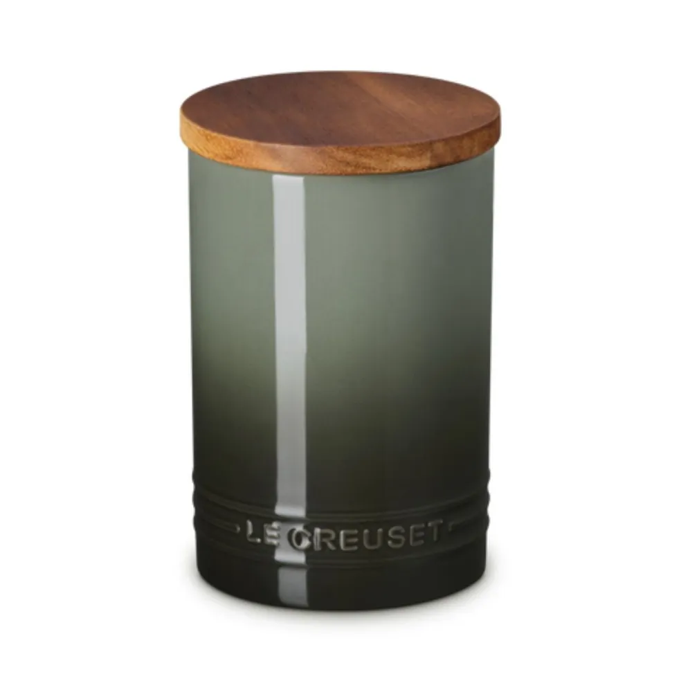 Bote cerámico con tapa de madera Signature Le Creuset