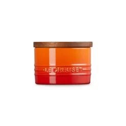 Bote cerámico con tapa de madera Signature Le Creuset