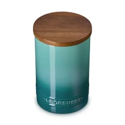 Bote cerámico con tapa de madera Signature Le Creuset