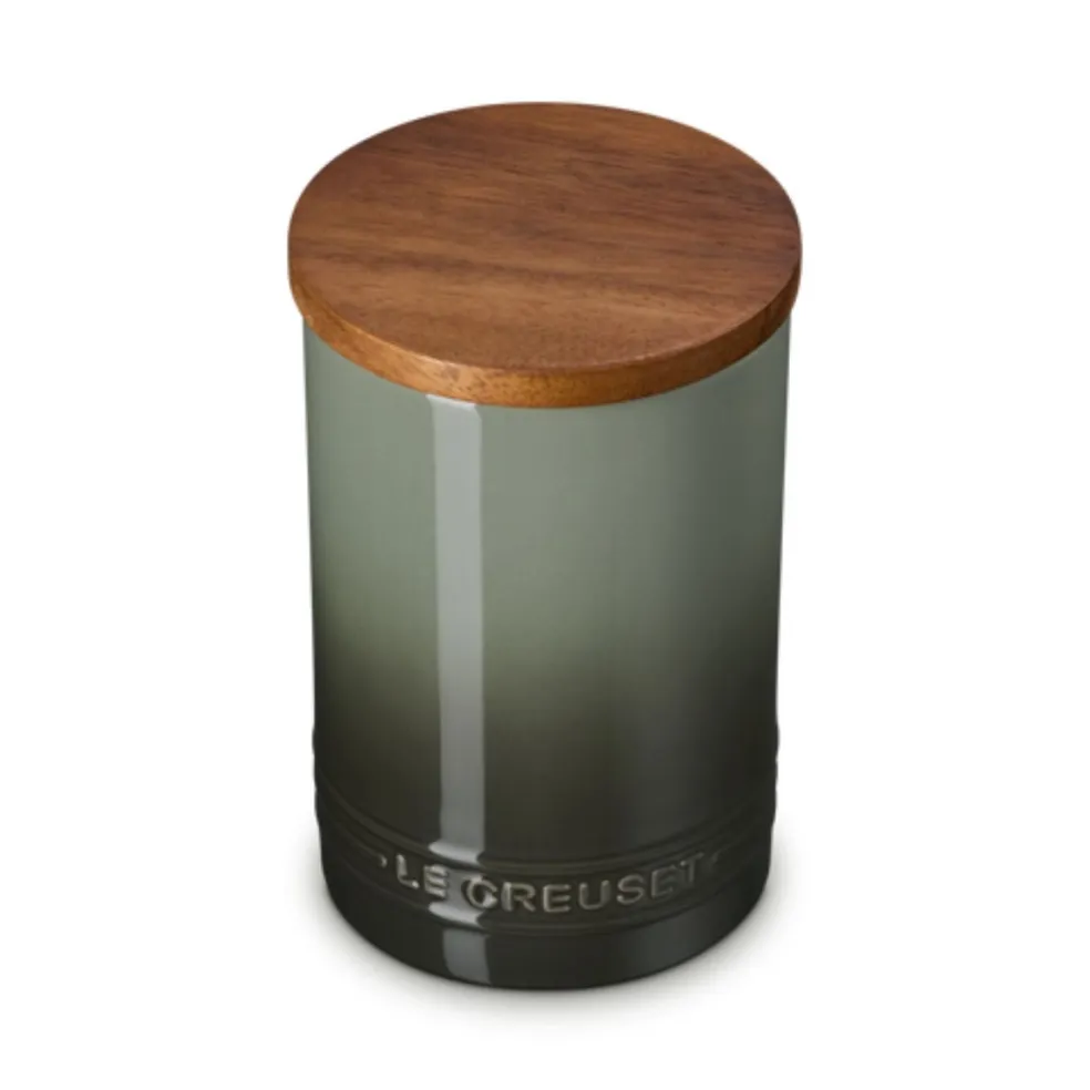 Bote cerámico con tapa de madera Signature Le Creuset