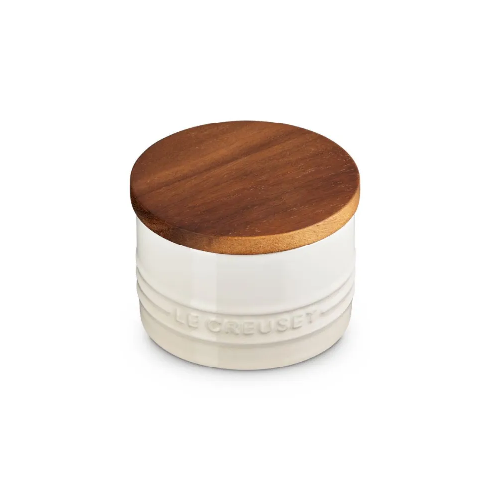 Bote cerámico con tapa de madera Signature Le Creuset