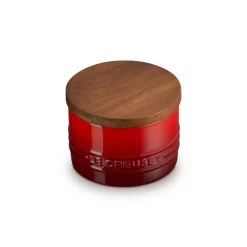 Bote cerámico con tapa de madera Signature Le Creuset