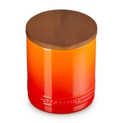 Bote cerámico con tapa de madera Signature Le Creuset