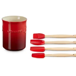 Bote cerámico para espátulas Holly ¡Edición Especial Navidad! Le Creuset