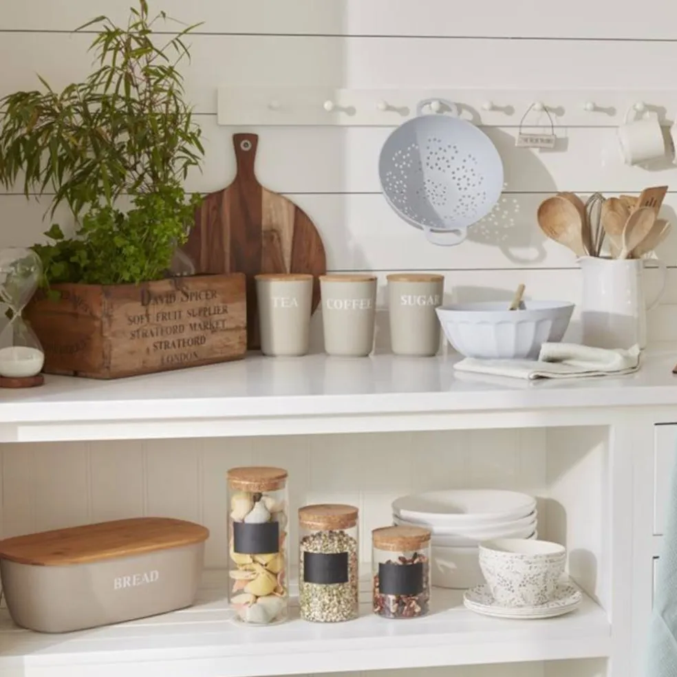 Bote de cristal de almacenamiento con etiqueta KitchenCraft Natural Elements