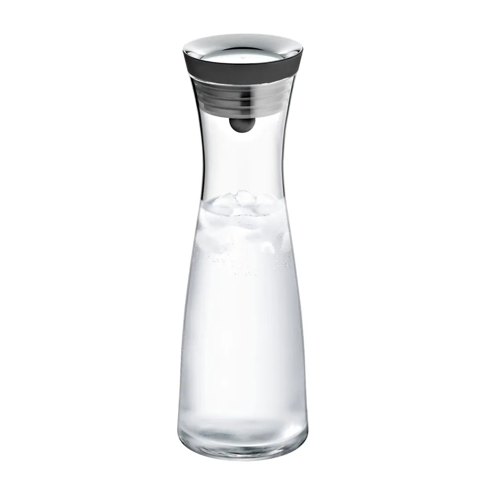 Botella de cristal con colador y tapa oscilante WMF
