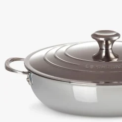 Cacerola acero inox baja con tapa 30cm 3-PLY Le Creuset