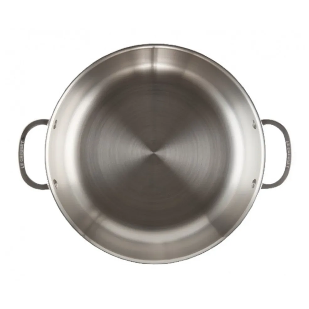Cacerola acero inox baja con tapa 30cm 3-PLY Le Creuset