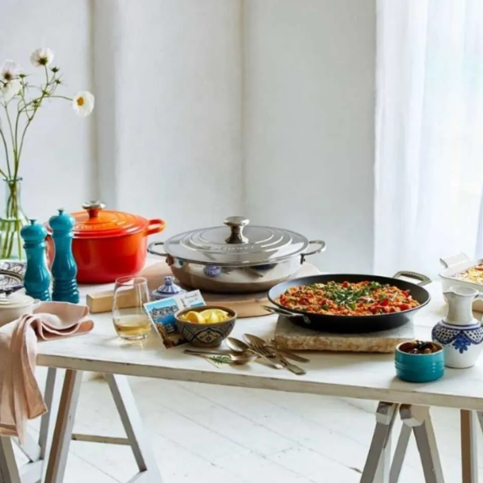 Cacerola acero inox baja con tapa 30cm 3-PLY Le Creuset