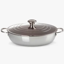 Cacerola acero inox baja con tapa 30cm 3-PLY Le Creuset