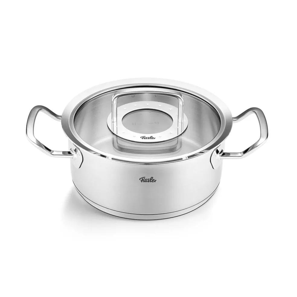 Cacerola acero inoxidable con tapa de cristal Original-Profi Collection® Fissler