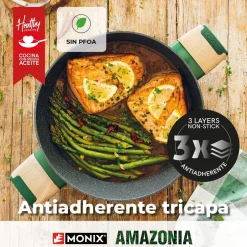 Cacerola alta antiadherente 3L Amazonia Monix