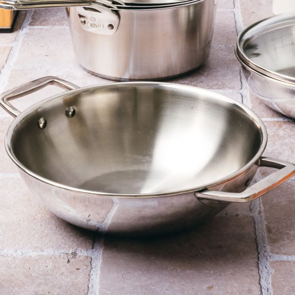 Cacerola alta de acero inoxidable 5-Ply con tapa Castel'Pro Cristel