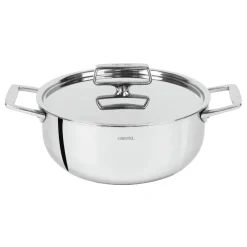 Cacerola alta de acero inoxidable 5-Ply con tapa Castel'Pro Cristel