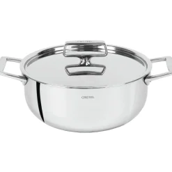 Cacerola alta de acero inoxidable 5-Ply con tapa Castel'Pro Cristel