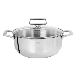 Cacerola alta de acero inoxidable 5-Ply con tapa Castel'Pro Cristel
