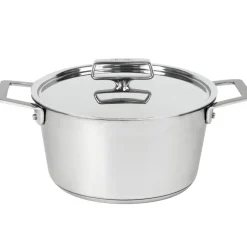 Cacerola alta de acero inoxidable con tapa de inox 1826 Cristel