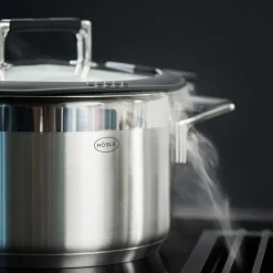 Cacerola alta de acero inoxidable con tapa de cristal Silence Pro Rösle