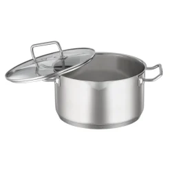 Cacerola alta de acero inoxidable con tapa de cristal Expertiso Rösle
