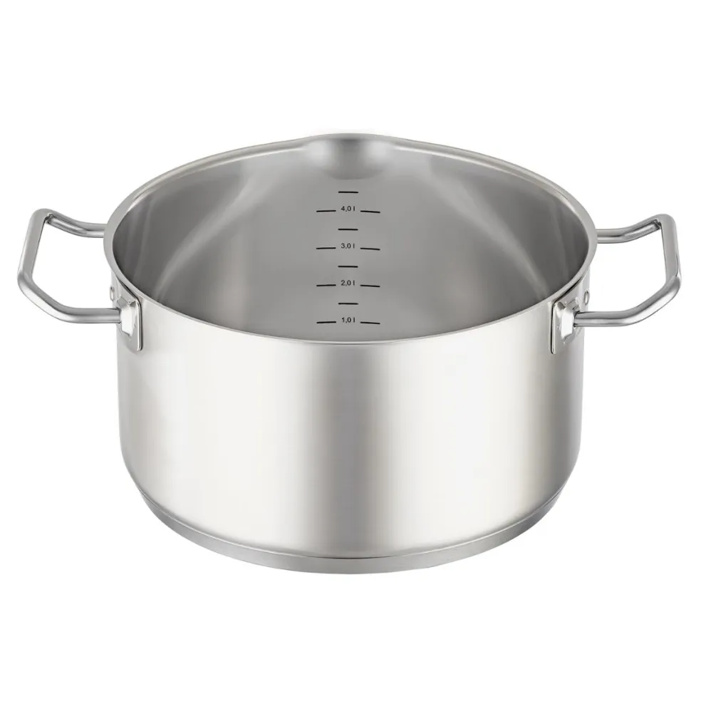 Cacerola alta de acero inoxidable con tapa de cristal Expertiso Rösle